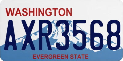 WA license plate AXR3568