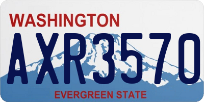 WA license plate AXR3570