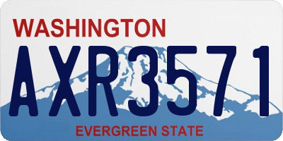 WA license plate AXR3571