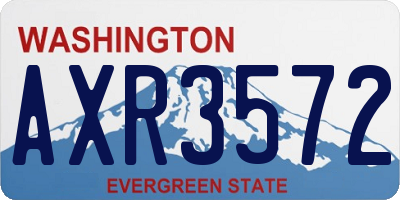 WA license plate AXR3572