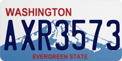 WA license plate AXR3573