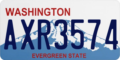 WA license plate AXR3574