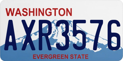 WA license plate AXR3576