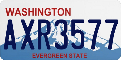 WA license plate AXR3577