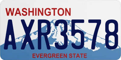 WA license plate AXR3578