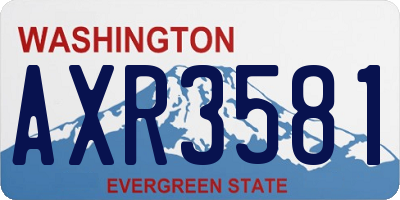 WA license plate AXR3581