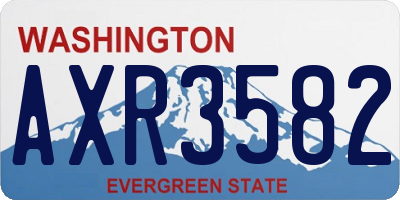 WA license plate AXR3582