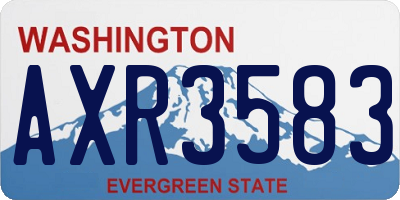 WA license plate AXR3583