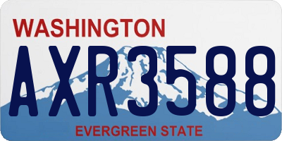 WA license plate AXR3588