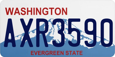 WA license plate AXR3590