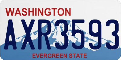 WA license plate AXR3593