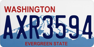WA license plate AXR3594