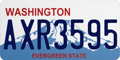 WA license plate AXR3595