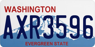 WA license plate AXR3596