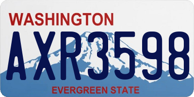 WA license plate AXR3598