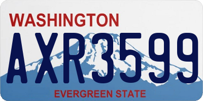 WA license plate AXR3599