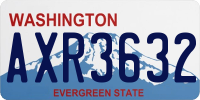 WA license plate AXR3632