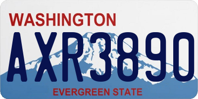 WA license plate AXR3890