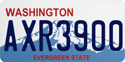 WA license plate AXR3900