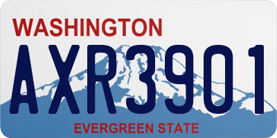 WA license plate AXR3901