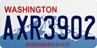 WA license plate AXR3902