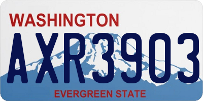 WA license plate AXR3903