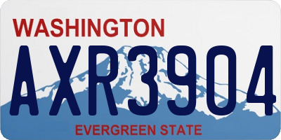 WA license plate AXR3904