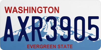 WA license plate AXR3905