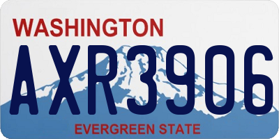 WA license plate AXR3906