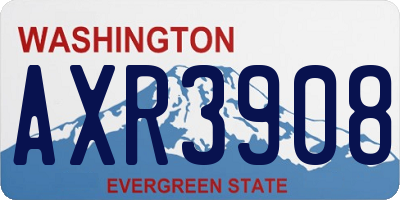 WA license plate AXR3908