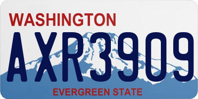 WA license plate AXR3909