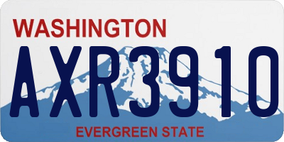 WA license plate AXR3910