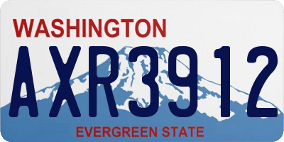 WA license plate AXR3912