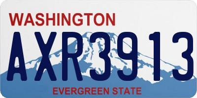 WA license plate AXR3913