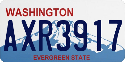 WA license plate AXR3917
