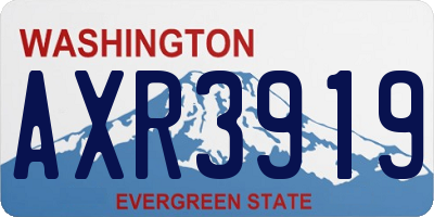 WA license plate AXR3919