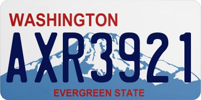 WA license plate AXR3921