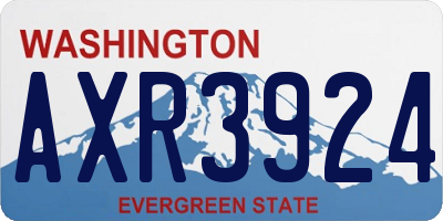 WA license plate AXR3924