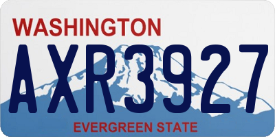 WA license plate AXR3927