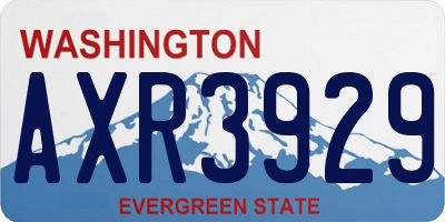 WA license plate AXR3929