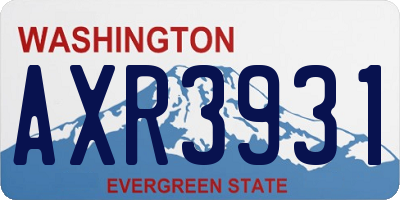 WA license plate AXR3931