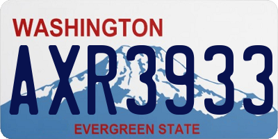WA license plate AXR3933