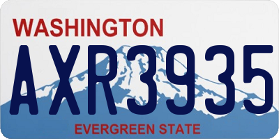 WA license plate AXR3935