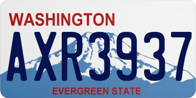WA license plate AXR3937