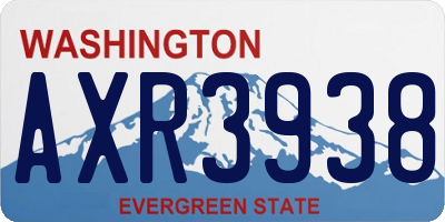 WA license plate AXR3938