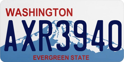 WA license plate AXR3940