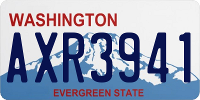 WA license plate AXR3941
