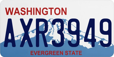 WA license plate AXR3949
