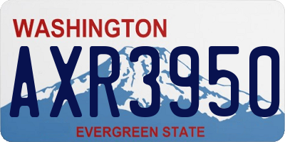 WA license plate AXR3950