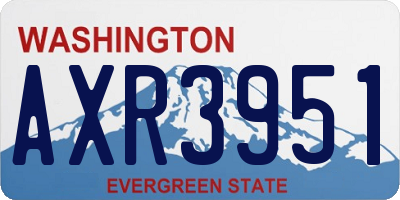 WA license plate AXR3951